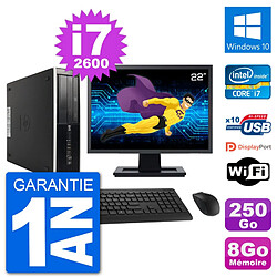 PC HP Compaq 6200 Pro SFF Ecran 22" i7-2600 RAM 8Go Disque 250Go Windows 10 Wifi · Occasion 