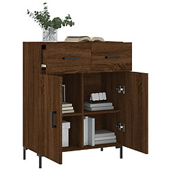 Avis vidaXL Buffet chêne marron 69,5x34x90 cm bois d'ingénierie