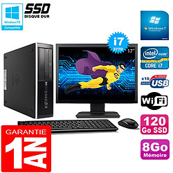 PC HP Compaq Pro 6300 SFF I7-3770 8Go 120Go SSD Graveur DVD Wifi W7 Ecran 17" · Occasion 