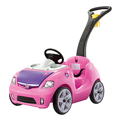 Step2 Wisper Ride Voiture Enfant Porteur Auto en ROSE | Véhicule Jouet avec barre de poussée pour Enfants dès 1.5 ans