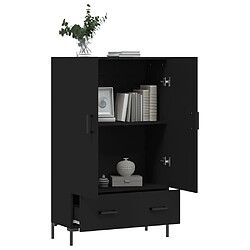 Avis vidaXL Buffet haut noir 69,5x31x115 cm bois d'ingénierie