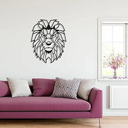 DEKORY Décoration Murale en Métal Tête de Lion Silhouette 40 x 50 cm