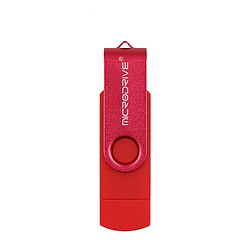 Wewoo Clé USB MicroDrive 8 Go USB 2.0 pour téléphone et ordinateur Double disque rotatif OTG Metal U rouge