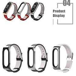 Wewoo Sangle en cuir PU Mijobs pour bracelet Xiaomi Mi Band 3 à bracelets magnétiques sans vis Bracelet magnétique Mi Band3 Smart Band Remplacer les accessoires, hôte non inclus pas cher