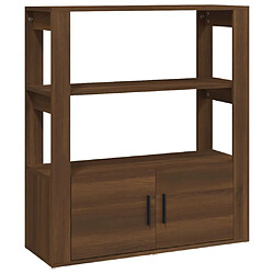 vidaXL Buffet Chêne marron 80x30x90 cm Bois d'ingénierie