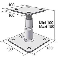 Avis Simpson PIED POTEAU REGLABLE APB 100 150