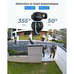 Reolink Caméra de Sécurité 5MP 2.4/5 GHz WiFi Extérieur,Pan/Tilt,Zoom optique 3X,Vision nocturne couleur, Noir