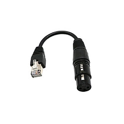 XLR 3 Pin Femêlle À RJ45 Mâle Convertisseur Câble 3Pin XLR Femêlle À RJ45 Mâle Connecteur Câble Convertisseur