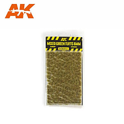 Ak Interactive Mixed Green Tufts 6mm - Décor Modélisme