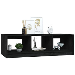 Avis vidaXL Table basse noir 110x50x34 cm bois de pin massif