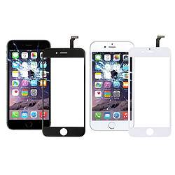 Wewoo Pour iPhone 6 Lentille extérieure blanc en verre de l'écran avant + Câble flexible Flex Cable 5 PCS Noir + 5 PCS pièce détachée 2 en 1