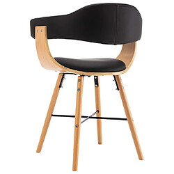 Acheter Decoshop26 Lot de 2 chaises de salle à manger cuisine design moderne synthétique et bois courbé noir CDS020851