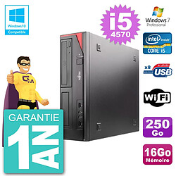 PC Fujitsu Esprimo E520 DT i5-4570 RAM 16Go Disque Dur 250Go Graveur DVD Wifi W7 - Occasion