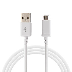 Cable USB Chargeur Blanc pour Samsung Galaxy A10 A3 A5 2015 2016 A6 A7 2018 - Cable Micro USB 1 Metre [Phonillico®]