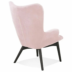 Acheter Paris Prix Fauteuil Design en Velours Mapelo 93cm Rose