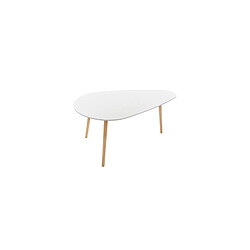 Atmosphera, Createur D'Interieur Lot de 2 tables de café Mileo Blanc - Atmosphera