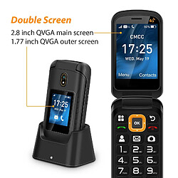 Acheter Yonis Téléphone Portable Flip 4G Double Écran SOS