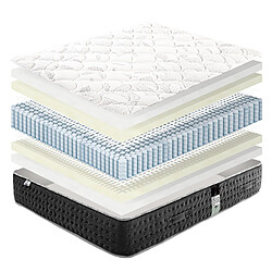 Avis LUXURY LITERIE Matelas 90x190 cm, Sérénité, 27cm, Ressorts Ensachés, Mousse Haute Densité, Indépendance de Couchage, Soutien très ferme, face été/hiver