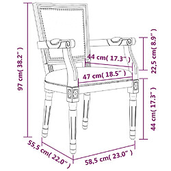 vidaXL Chaise à manger Gris foncé Velours pas cher