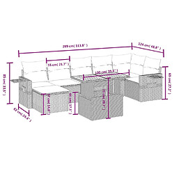 Avis vidaXL Salon de jardin 8 pcs avec coussins noir résine tressée