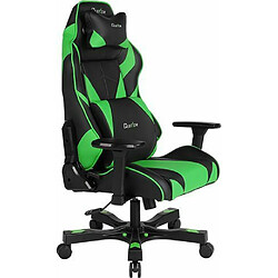 CLUTCH CHAIRZ Gear Series Bravo Chaise ergonomique pour jeux vidéo à la maison ou au bureau avec dossier inclinable Base 5 étoiles Roulettes non marquantes Cadre tubulaire en acier Noir/vert