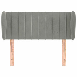 Avis Maison Chic Tête de lit scandinave avec oreilles,meuble de chambre Gris clair 103x23x78/88 cm Velours -MN80813