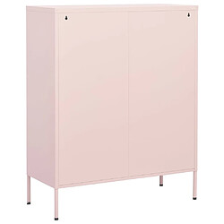 Acheter vidaXL Armoire de rangement Rose 80x35x101,5 cm Acier