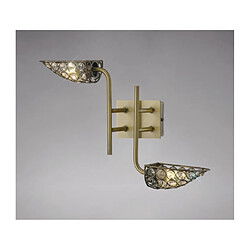 Luminaire Center Applique design Ashton Laiton antique 2 ampoules 26cm