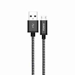 iKaku KSC-107 Câble de chargement Micro USB filaire souple 1m Noir 