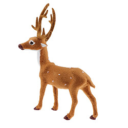 Xmas Elk Plush Simulation Décor de Noël Ornements Renne A: 30cm pas cher