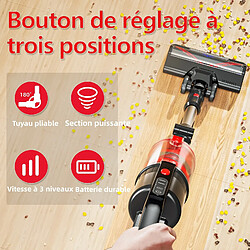 Avis KILISKY Aspirateur Balai Sans Puissant Fil K-21B2 38Kpa 550W 8 en 1 Sans Sac Autonomie 60 min Batterie Amovible Tube pliable