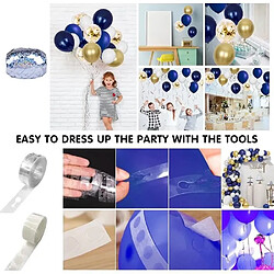 Acheter Euro Mega Ballons Guirlande Ballon Arche Bleu Marine Or Blanc Ballons pour Fête d'Anniversaire Mariage Décoration