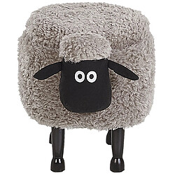 Acheter Beliani Tabouret enfant en tissu gris SHEEP