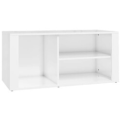 vidaXL Armoire à chaussure Blanc brillant 100x35x45 cm Bois ingénierie