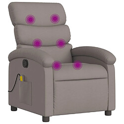 Maison Chic Fauteuil de massage inclinable,Fauteuil luxe de relaxation Taupe Tissu -MN79564