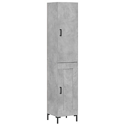 Maison Chic Buffet,Meuble de Rangement,commode pour salon,Cuisine Gris béton 34,5x34x180 cm Bois d'ingénierie -MN23913