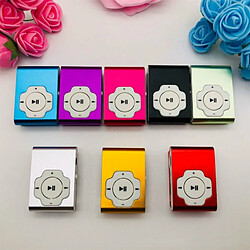 Mini Cube Lecteur Mp3 Support Tf-Card / Micro Sd Rechargeable Portable Key Music Player Avec Meatal Clip Violet pas cher