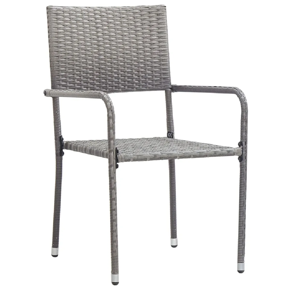 Avis Salle à manger de jardin 5 pcs,Table et chaise à dîner Gris -MN71894