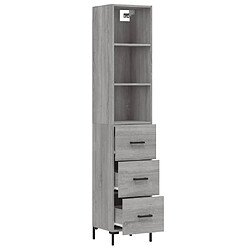 Acheter Maison Chic Buffet,Meuble de Rangement,commode pour salon,Cuisine Sonoma gris 34,5x34x180 cm Bois d'ingénierie -MN85056