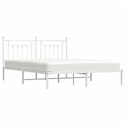 Acheter Maison Chic Lit adulte - Cadre de lit métal avec tête de lit,Structure du lit Contemporain pour chambre blanc 180x200 cm -MN16252