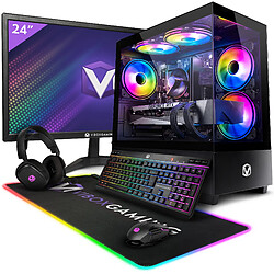 Vibox IV-76 PC Gamer Vibox IV-76 PC Gamer - 24" Écran Pack - 8 Core Intel i9 11900 Processeur - Nvidia RTX 4070 12Go - 16Go RAM - 1TB NVMe SSD - 600W PSU - Windows 11 - WiFi