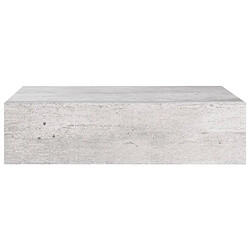 Avis vidaXL Étagère à tiroir murale Gris béton 40x23,5x10 cm MDF