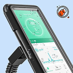 Support Moto pour Téléphone Fixation Rétroviseur Étui Étanche Tactile LinQ Noir pas cher