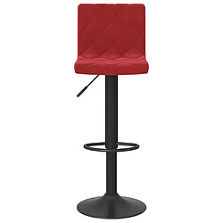 Avis vidaXL Tabourets de bar lot de 2 rouge bordeaux velours