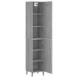 Avis vidaXL Buffet haut Sonoma gris 34,5x34x180 cm Bois d'ingénierie