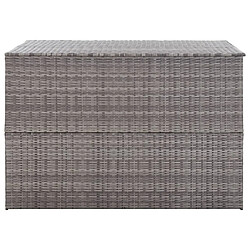 Helloshop26 Coffre boîte meuble de jardin rangement gris 150 x 100 x 100 cm résine tressée 02_0013085