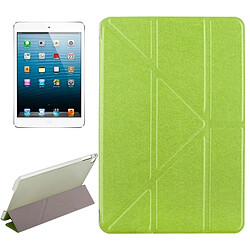 Wewoo Smart Cover vert pour iPad mini 4 Transformers Style Soie Texture Horizontal Flip solide couleur étui en cuir avec support