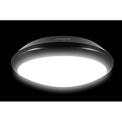 INTEGRAL LED Plafonnier LED Cloison 24W 4000K 2400lm IK10 3hr Urgence / Capteur Réglable Noir Mat IP66