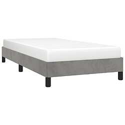 Avis Maison Chic Lit adulte - Lit simple Cadre de lit,Structure du lit Contemporain Gris clair 90x190 cm Velours -MN69245