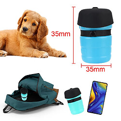 Acheter Universal Nourrisseur portable pour animaux domestiques Bouilloire Tasse Distributeur Bouteille d'eau pour chiens Bol d'alimentation pour chats pliable et extrudé